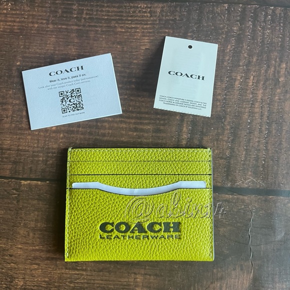 NWT Coach Leather Card Case - Picture 2 of 5